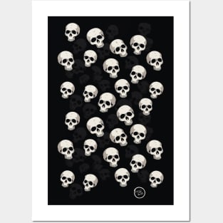 Assembly of skulls for Halloween Posters and Art